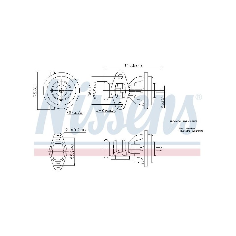 NISSENS AGR-Ventil 98439 für 0021400060