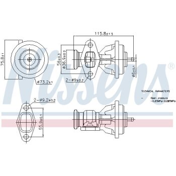 NISSENS AGR-Ventil 98439 für 0021400060