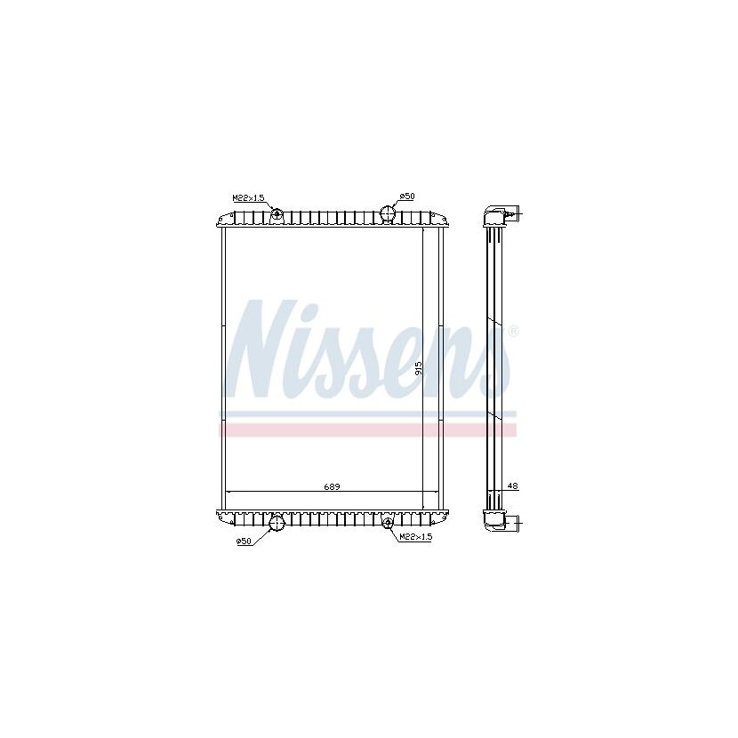 NISSENS Kühler, Motorkühlung 638480 für 50 01 837 210
