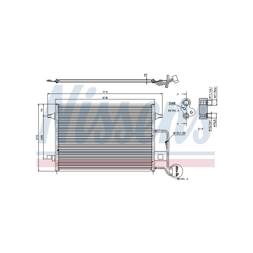 NISSENS Kondensator, Klimaanlage 94592 für 3B0.260.401
