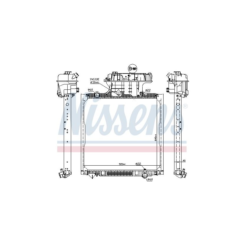 NISSENS Kühler, Motorkühlung 67225 für 81061006581