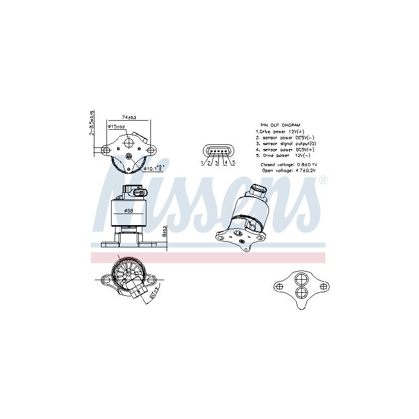 NISSENS AGR-Ventil 98360 für 17094107