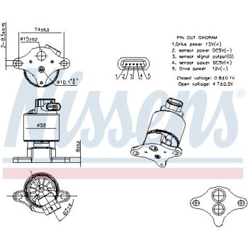 NISSENS AGR-Ventil 98360 für 17094107