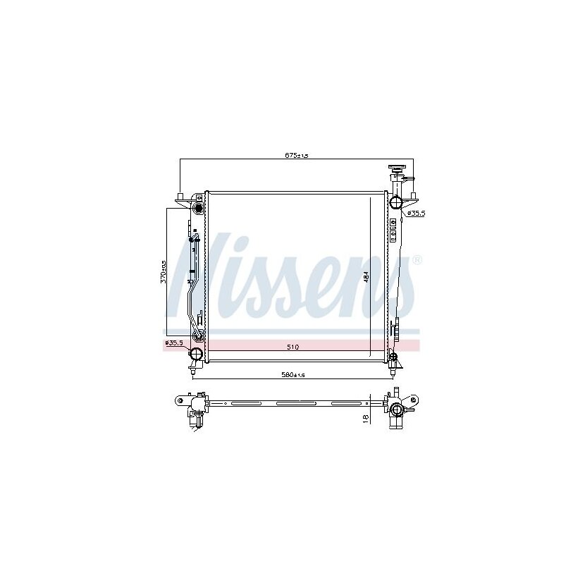 NISSENS Kühler, Motorkühlung 606428 für 25310C5060