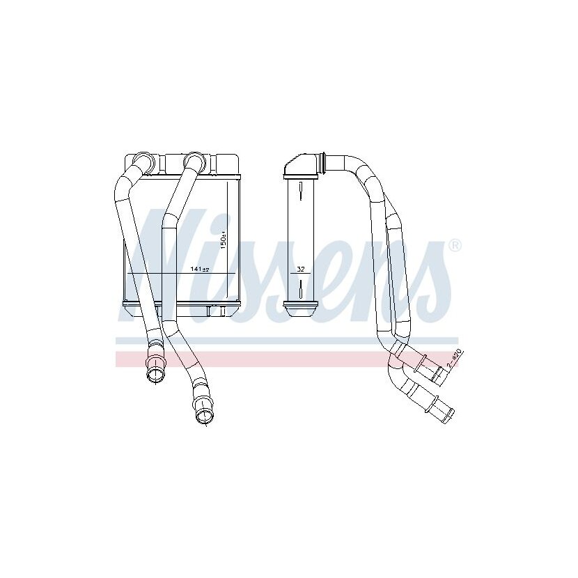 NISSENS Wärmetauscher, Innenraumheizung 707303 für 6001550210