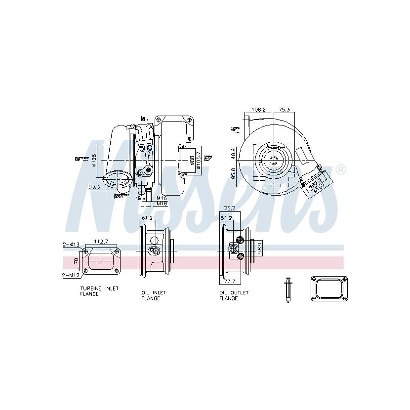 NISSENS Lader, Aufladung 93727 für 504139771