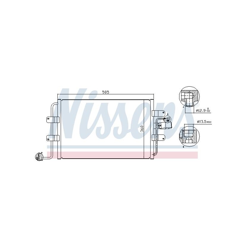 NISSENS Kondensator, Klimaanlage 94522 für 1C0.820.413