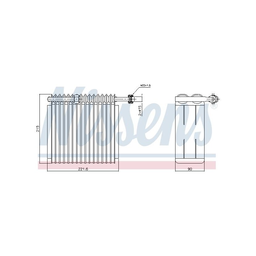 NISSENS Verdampfer, Klimaanlage 92199 für 7078697