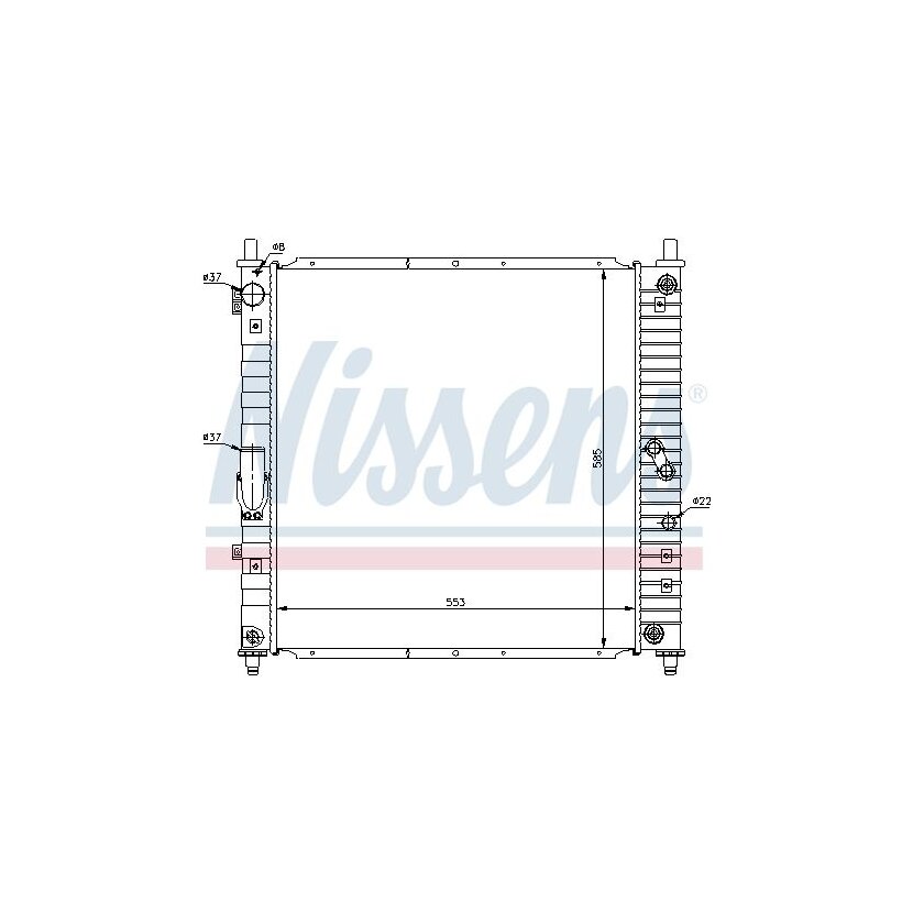 NISSENS Kühler, Motorkühlung 61643 für 21310-08240