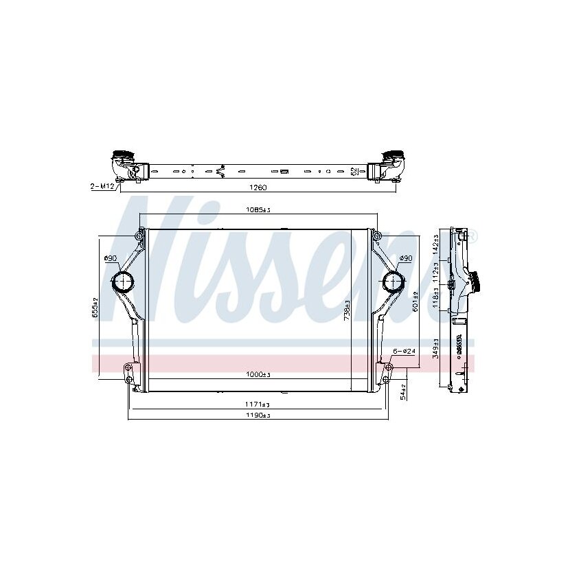 NISSENS Ladeluftkühler 961262 für 2362748