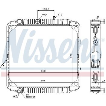 NISSENS Kühler, Motorkühlung 62564 für 676...
