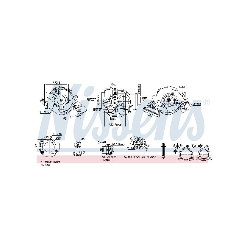 NISSENS Lader, Aufladung 93680 für 1720151010