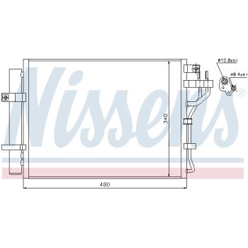 NISSENS Kondensator, Klimaanlage 940219 für 976061Y000