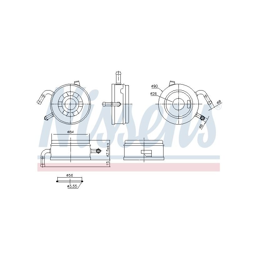 NISSENS Ölkühler, Motoröl 91470 für 1571033030