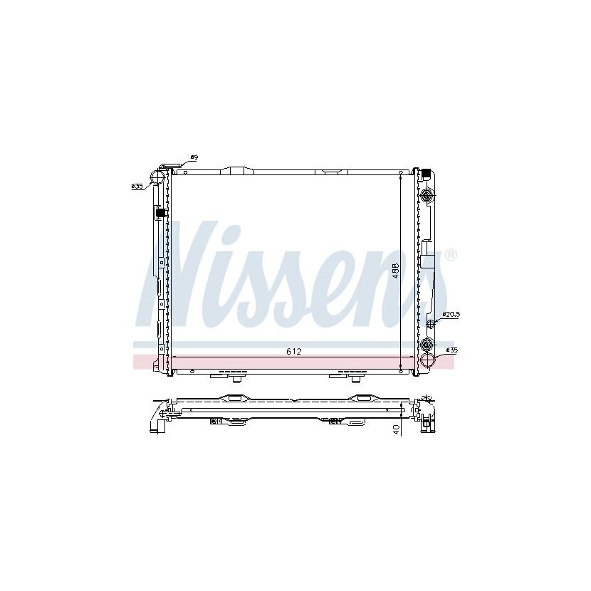 NISSENS Kühler, Motorkühlung 62762A für 124 500 22 02
