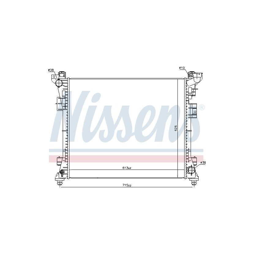 NISSENS Kühler, Motorkühlung 61034 für 4677751AA