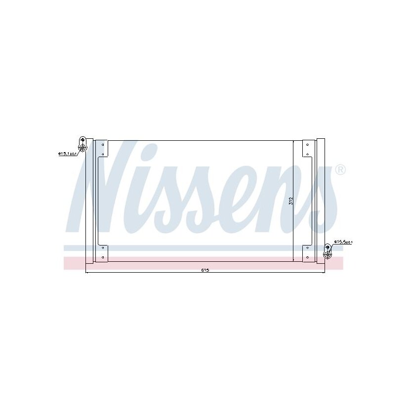 NISSENS Kondensator, Klimaanlage 940025 für 46809637