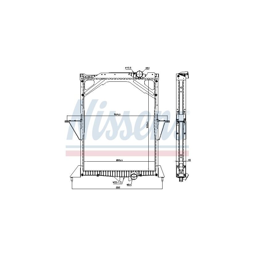 NISSENS Kühler, Motorkühlung 65466A für 20460178