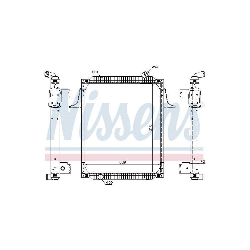 NISSENS Kühler, Motorkühlung 67245 für 50 01 858 494