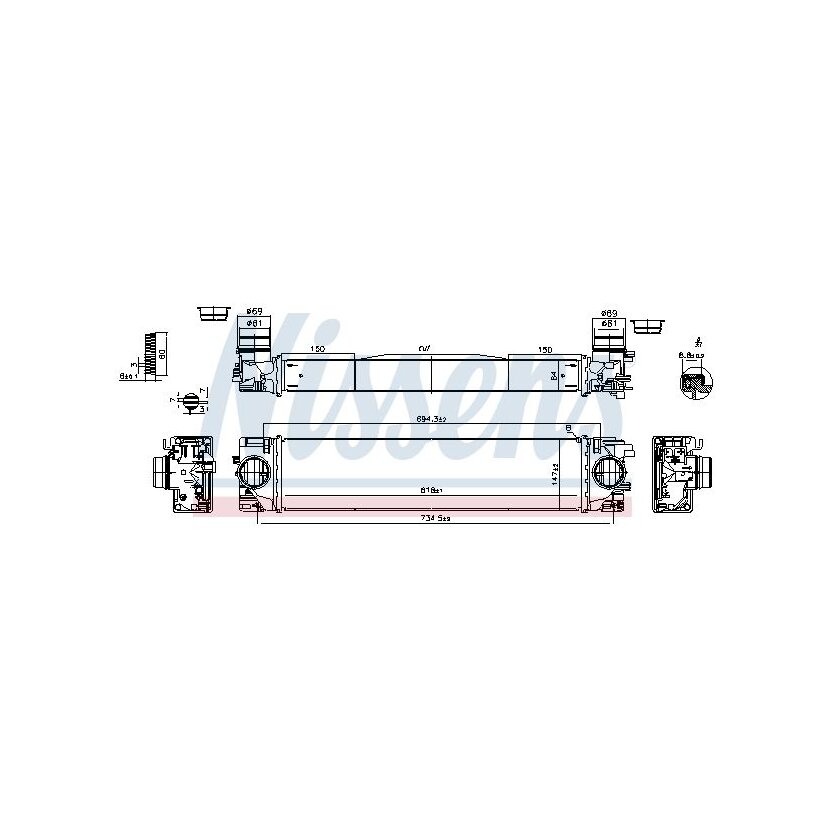 NISSENS Ladeluftkühler 961541 für 31686408