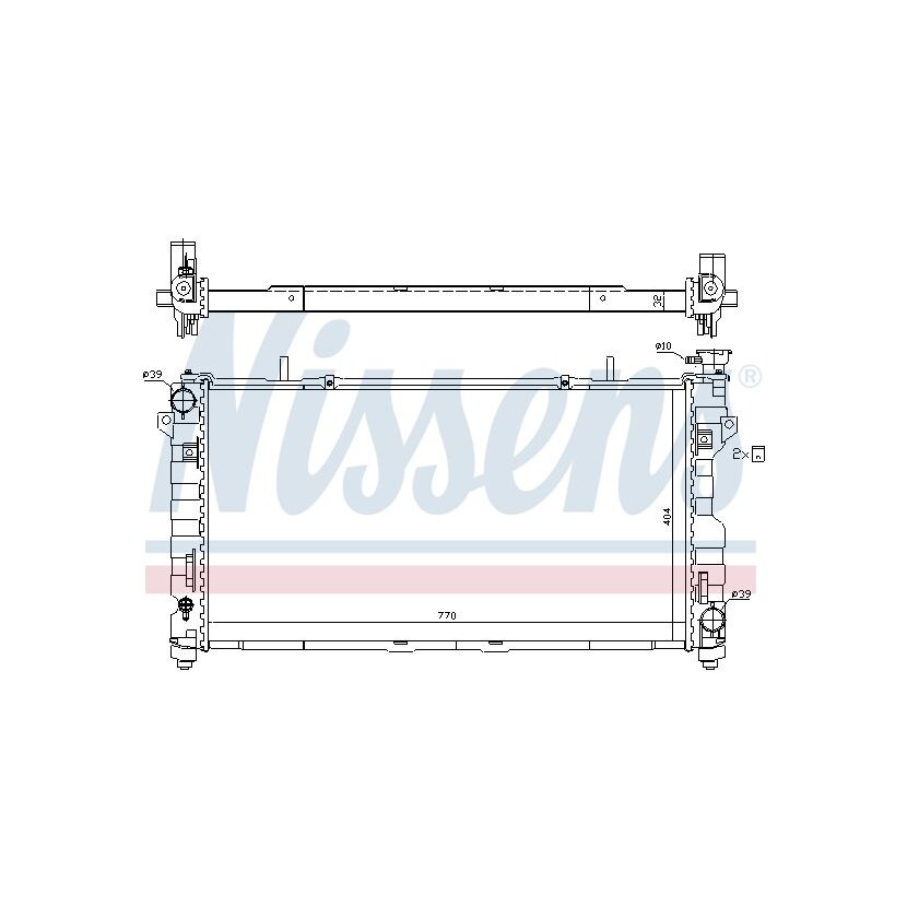NISSENS Kühler, Motorkühlung 61025 für 4677523