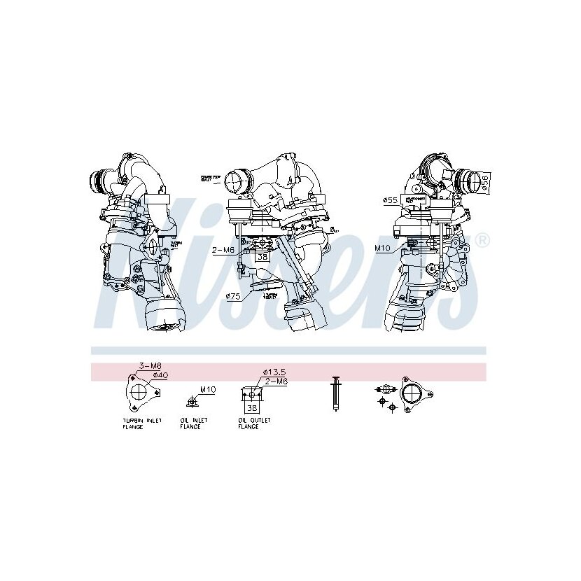 NISSENS Lader, Aufladung 93777 für 6510904580