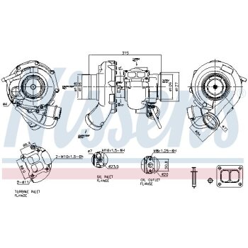 NISSENS Lader, Aufladung 93677 für 2260316