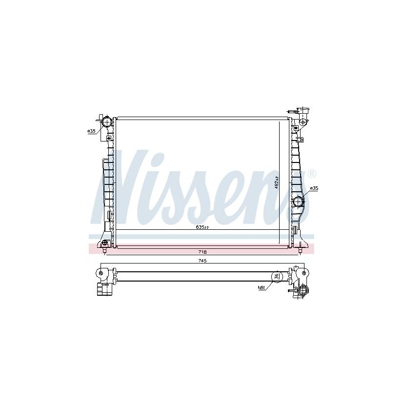 NISSENS Kühler, Motorkühlung 606953 für 25310J5130