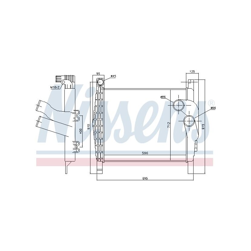 NISSENS Ladeluftkühler 96970 für 9405010201