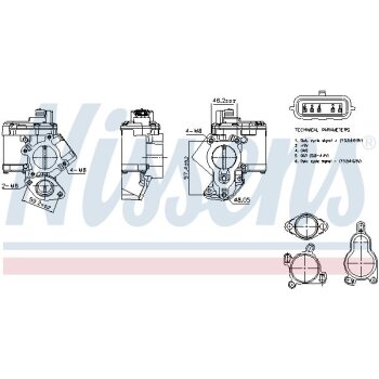 NISSENS AGR-Ventil 98463 für 1495600Q1E
