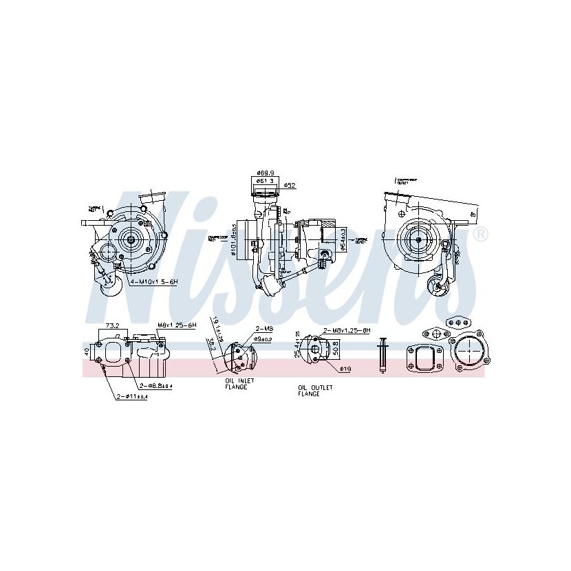 NISSENS Lader, Aufladung 93579 für 9040962299