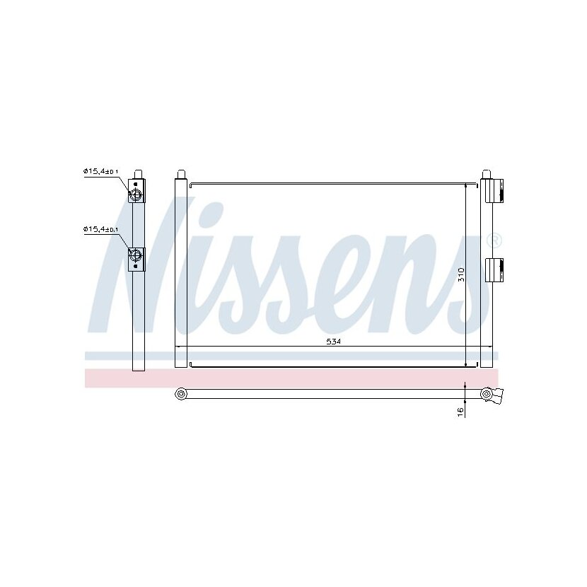 NISSENS Kondensator, Klimaanlage 94728 für 51708909