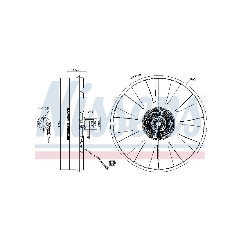 NISSENS Kupplung, Kühlerlüfter 86215 für 51066007039