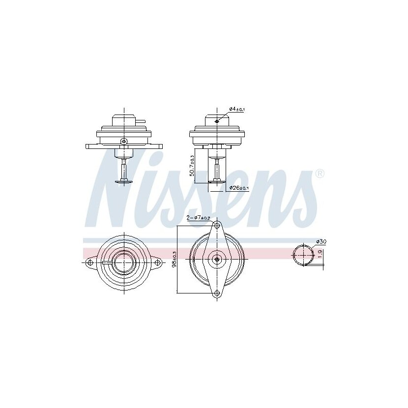 NISSENS AGR-Ventil 98470 für 849087