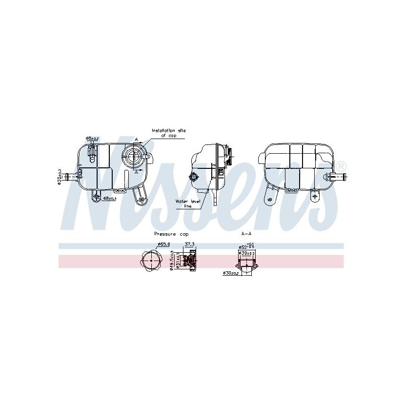 NISSENS Ausgleichsbehälter, Kühlmittel 996378 für 1304029