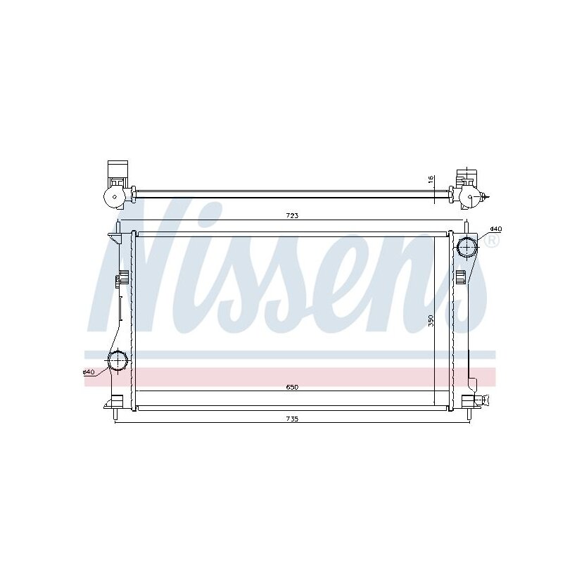 NISSENS Kühler, Motorkühlung 646878 für 4221348541