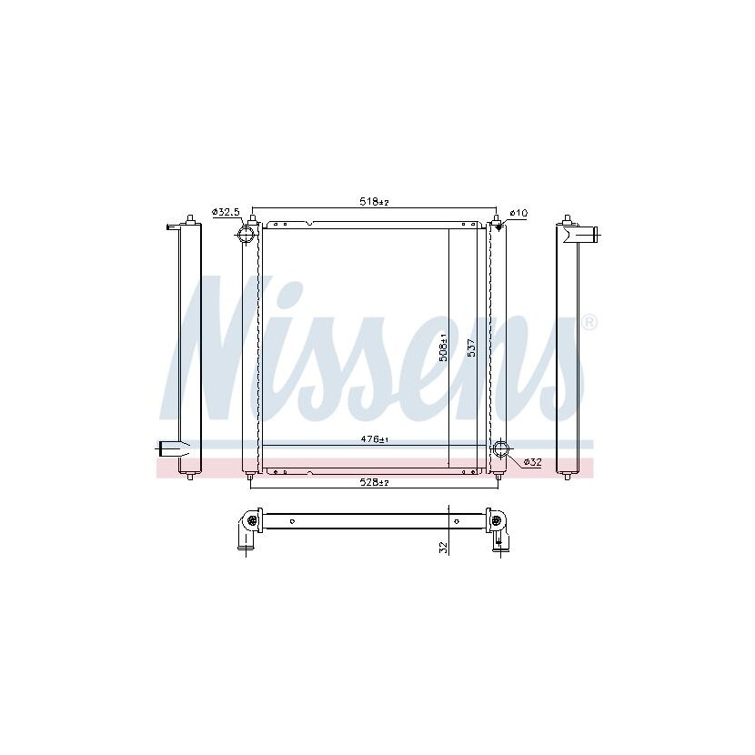 NISSENS Kühler, Motorkühlung 606382 für 980461