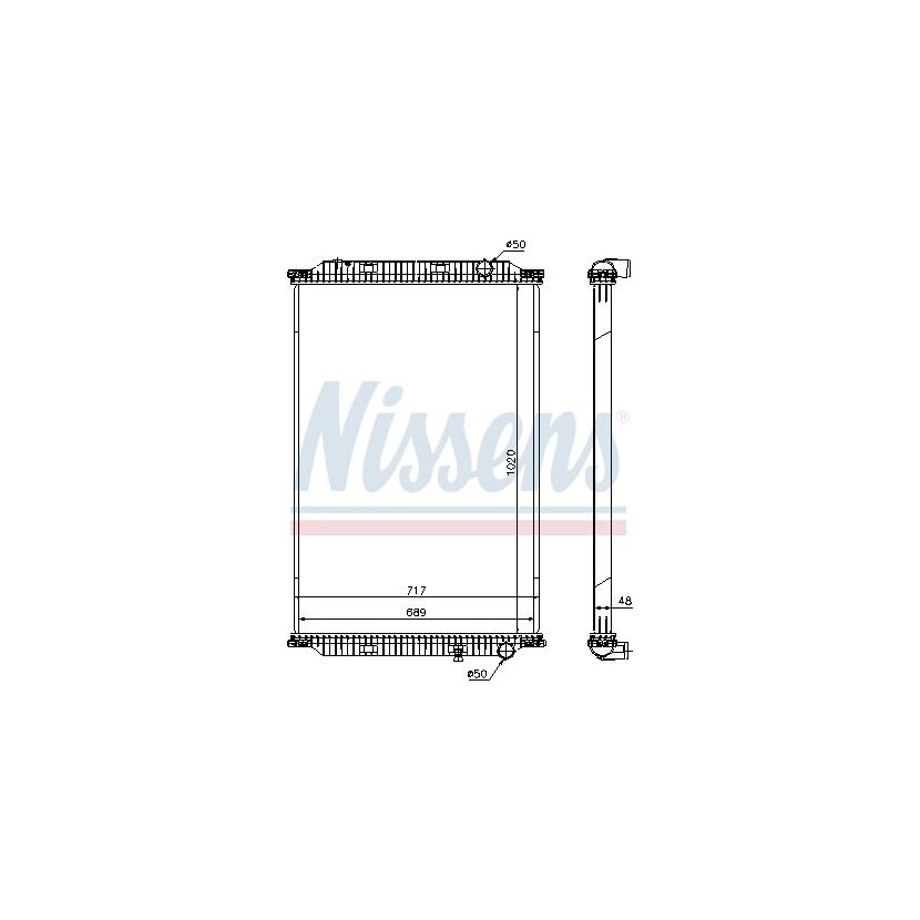 NISSENS Kühler, Motorkühlung 637780 für 50 01 866 280