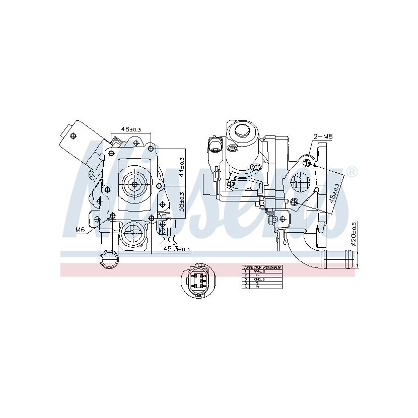 NISSENS AGR-Ventil 98514 für 284102A850