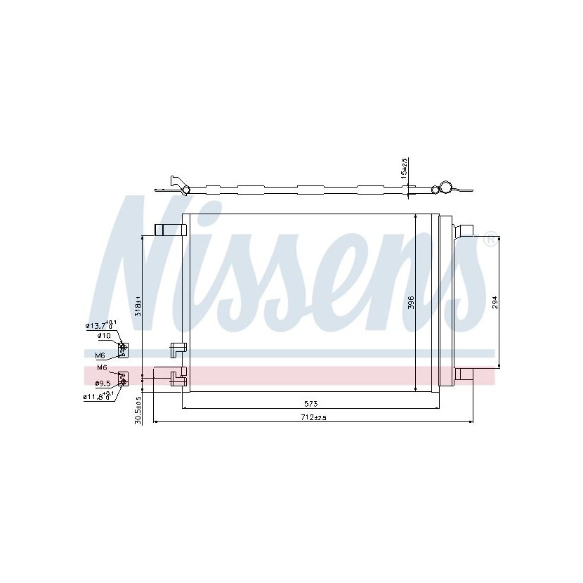 NISSENS Kondensator, Klimaanlage 940319 für 5Q0816411AA