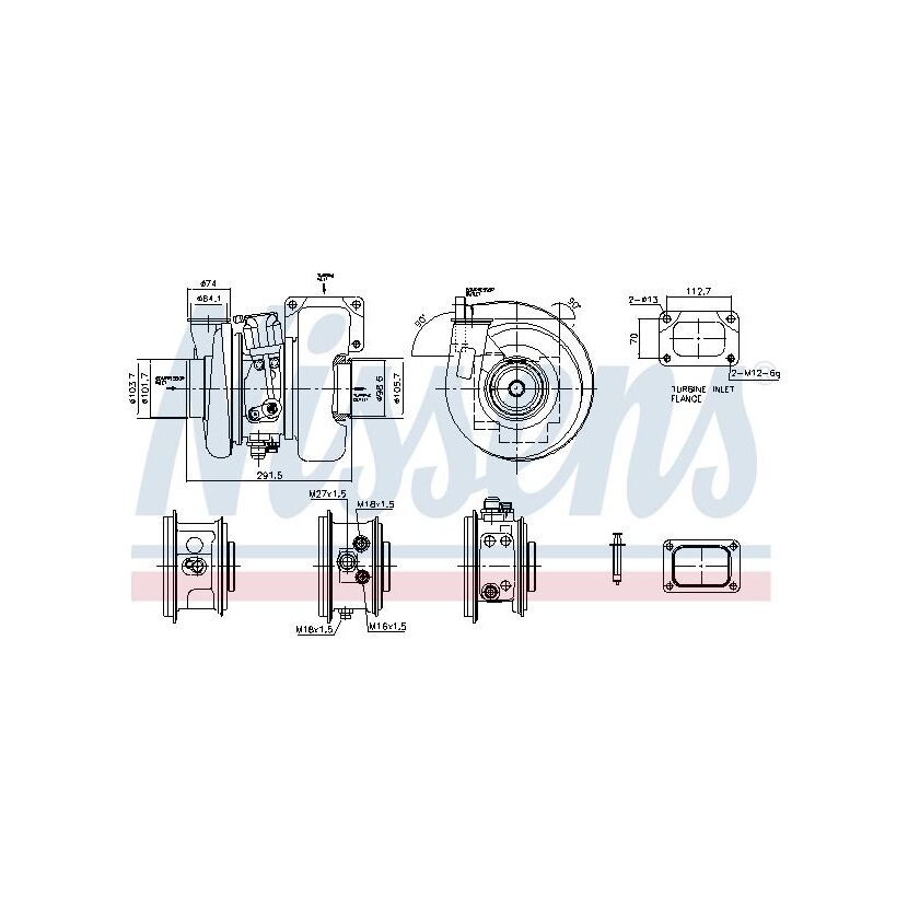 NISSENS Lader, Aufladung 93733 für 2992308