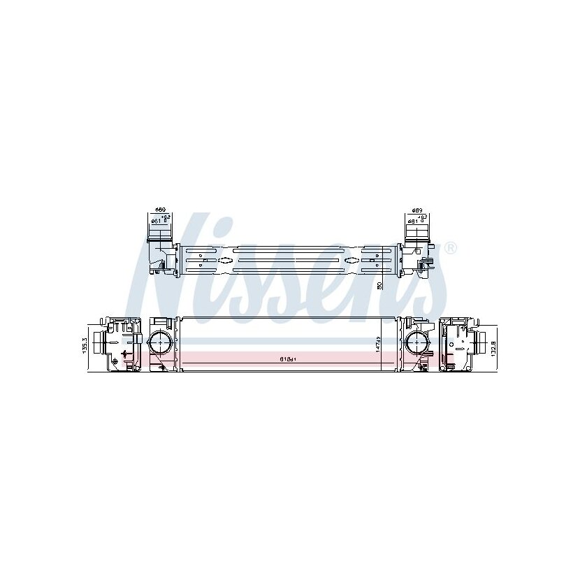NISSENS Ladeluftkühler 961540 für 31439780