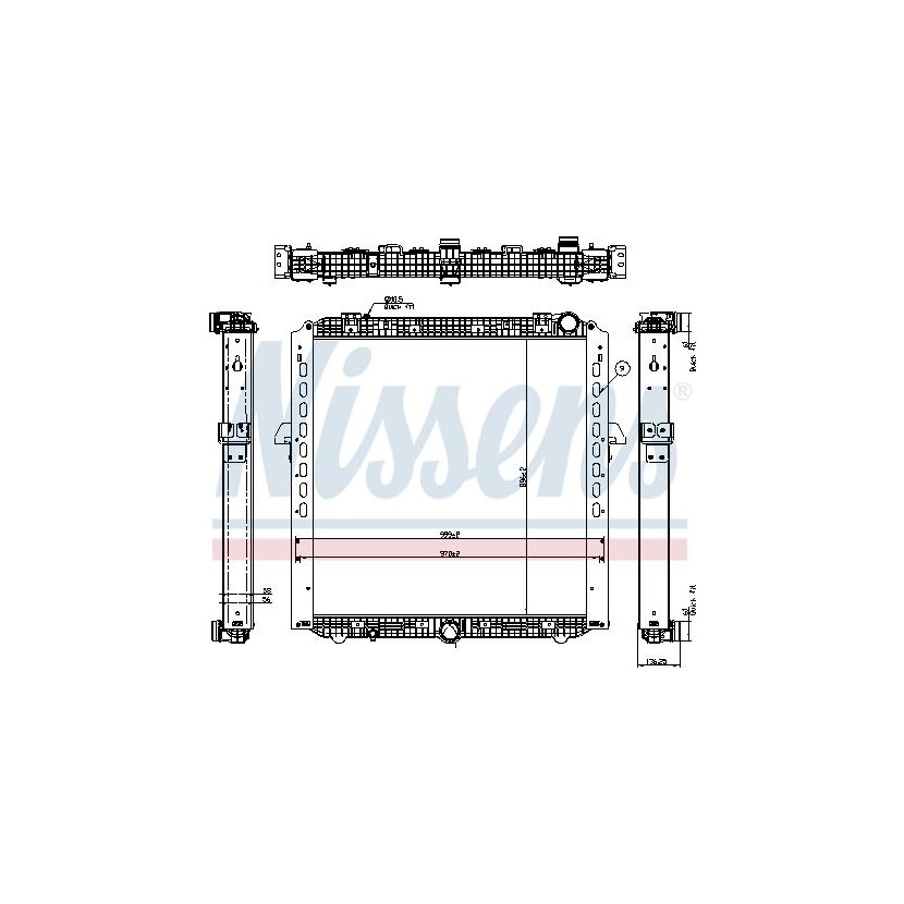 NISSENS Kühler, Motorkühlung 67175 für 9605000801