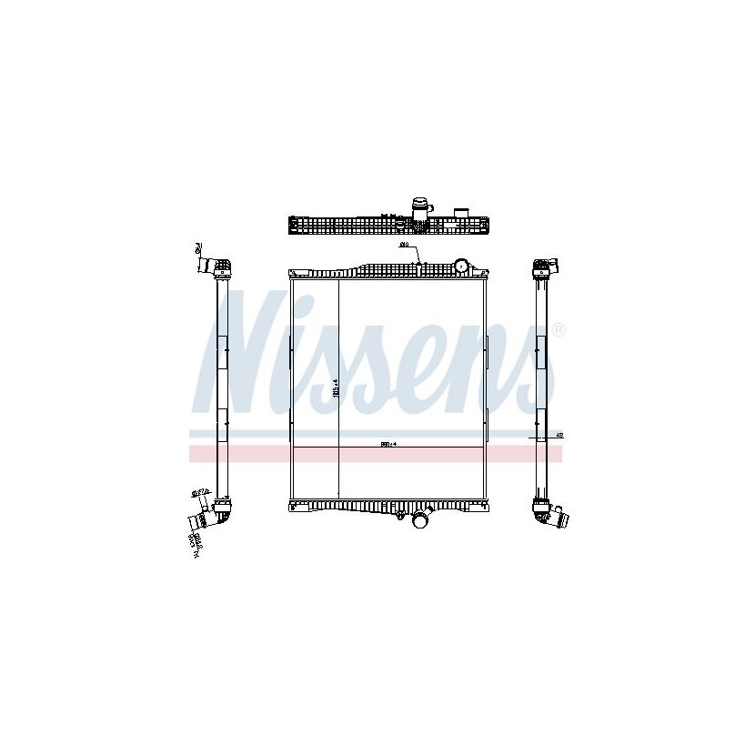 NISSENS Kühler, Motorkühlung 654790 für 21167328