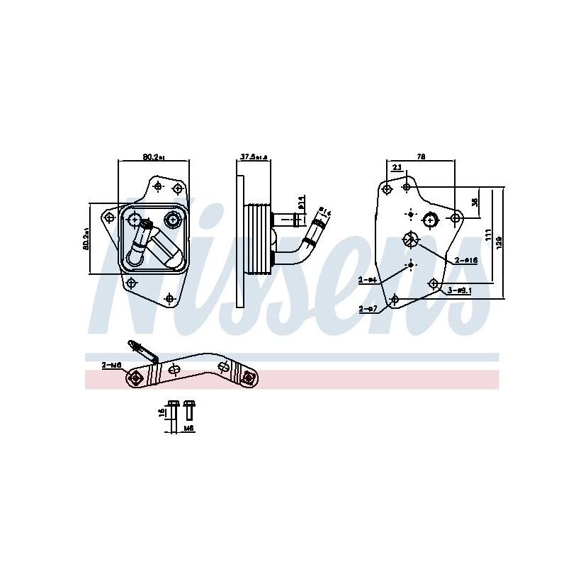 NISSENS Ölkühler, Motoröl 91444 für 1571036030
