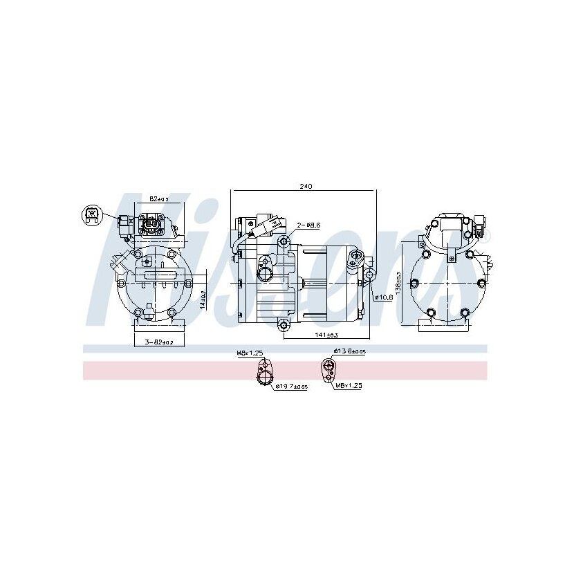 NISSENS Kompressor, Klimaanlage 891022 für 97701G5000