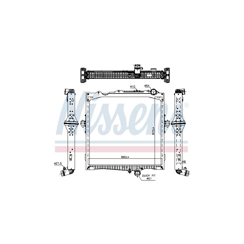NISSENS Kühler, Motorkühlung 637877 für 22374735