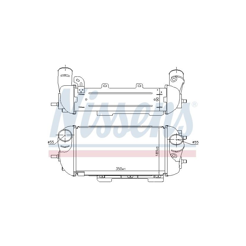 NISSENS Ladeluftkühler 961497 für 282712F650
