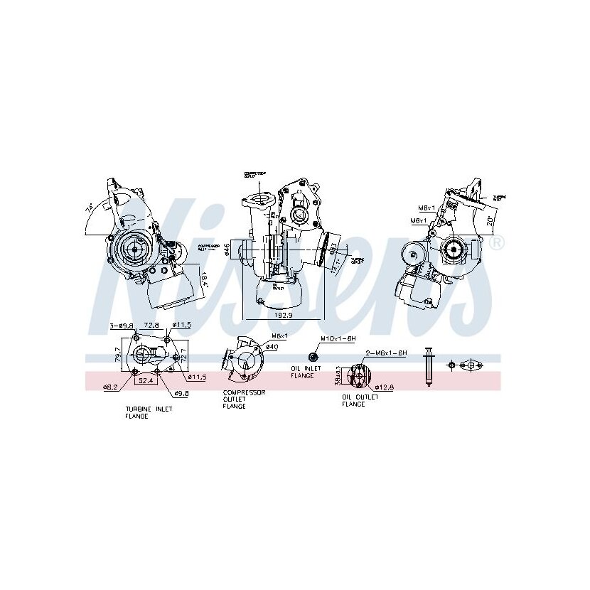 NISSENS Lader, Aufladung 93521 für 6000619981