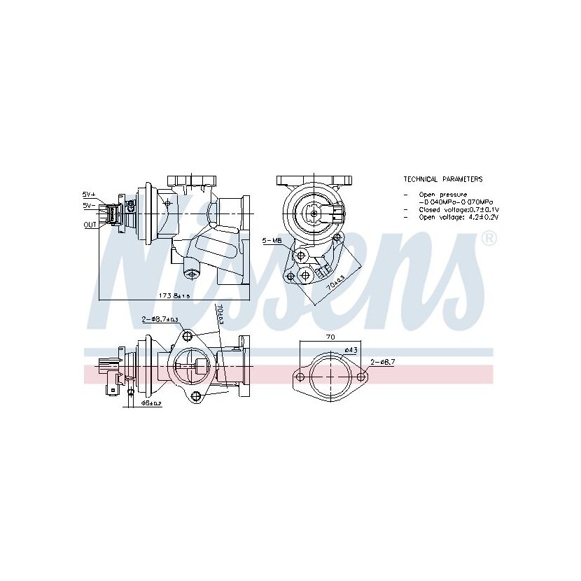 NISSENS AGR-Ventil 98475 für 8973539730